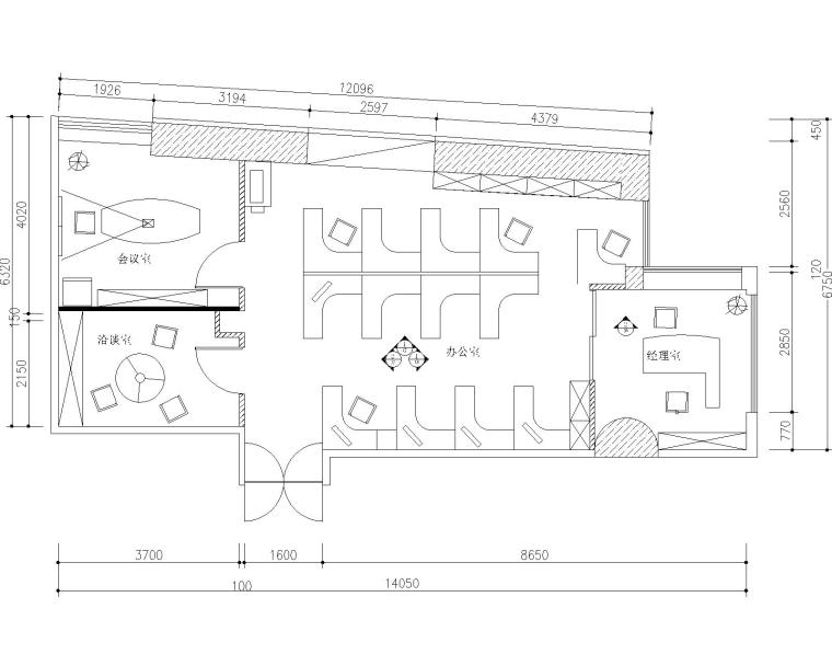 广州建技机械设备有限公司办公室九游体育设计竣工图