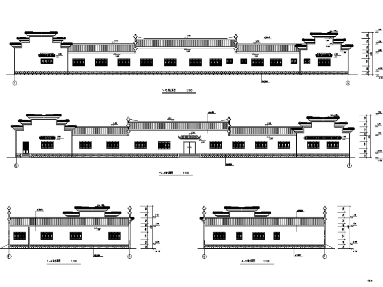 中式仿古农家乐中国有限公司商业建筑设计方案施工图CAD