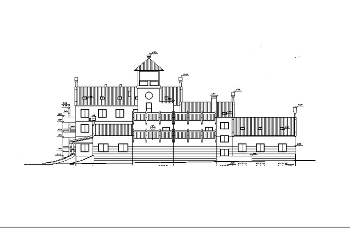 某中式仿古多层接待中心建筑设计方案施工图CAD