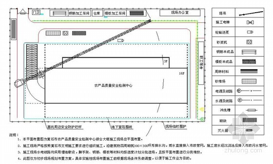 地下室、主体、装饰施工现场平面布置图