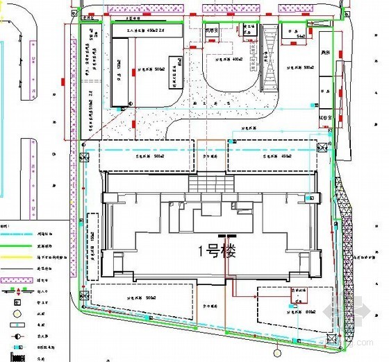 [北京]高层办公楼施工现场平面布置图（结构、九游体育）