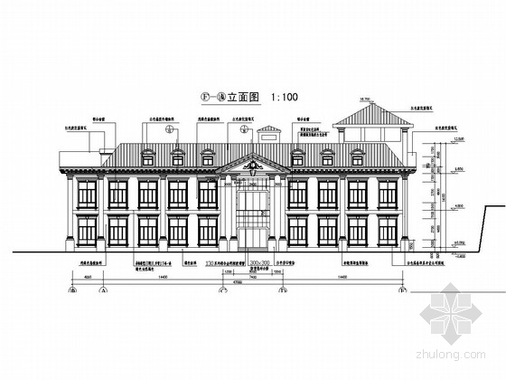 [深圳]两层框架结构职业技术学院食堂结构竣工图