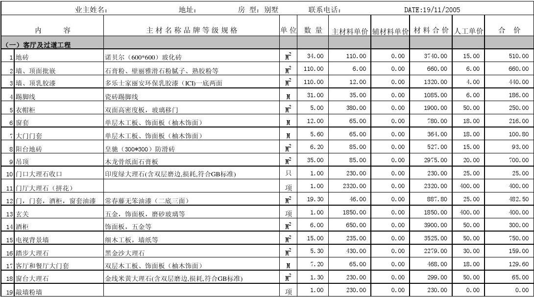 九游体育价格预算_别墅九游体育价格预算表_别墅基础九游体育价格