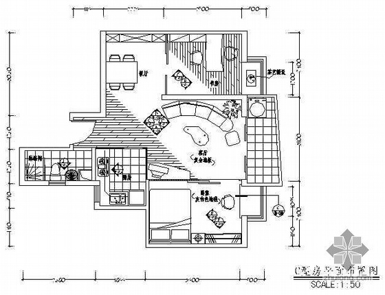 小户型住宅九游体育施工图_小户型九游体育户型图_小户型住宅平面图