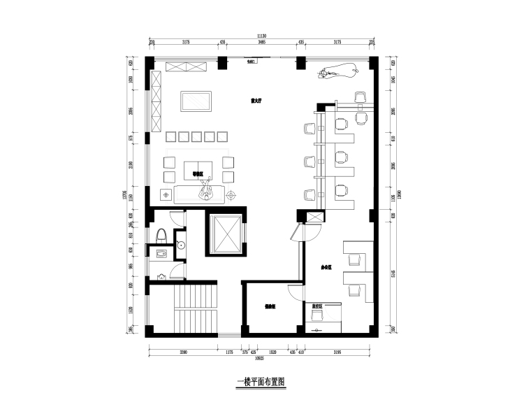 [福建]品悦装-福州平潭典当行室内九游体育CAD施工图+效果图