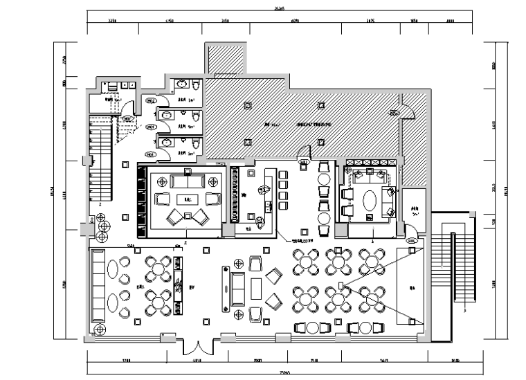 工业风格复古loft酒吧咖啡厅设计施工图（附效果图）