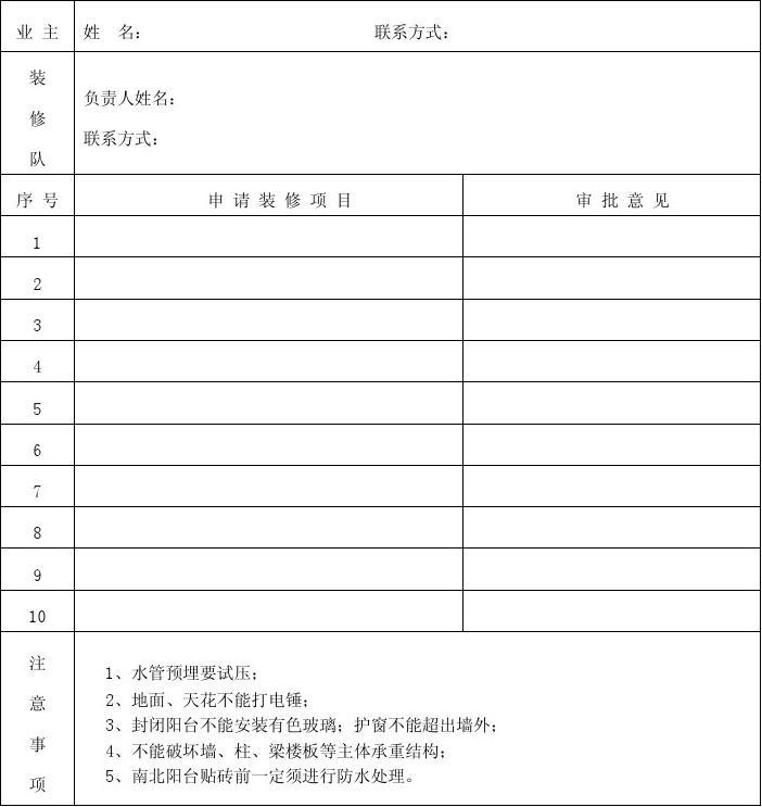 装饰施工机械设备表_高层住宅施工工期_住宅装饰九游体育施工申请表