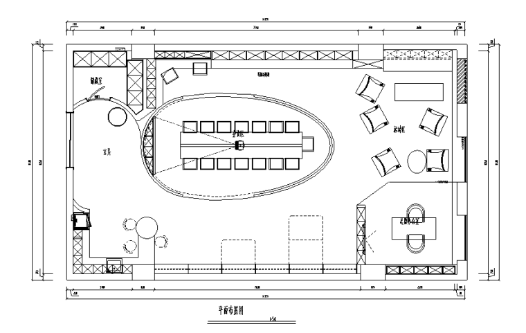 [四川]160平米小巨蛋办公空间设计施工图（附效果图）