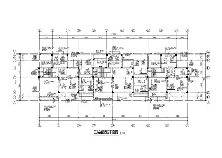 知名地产3层复式别墅建筑结构施工图2013