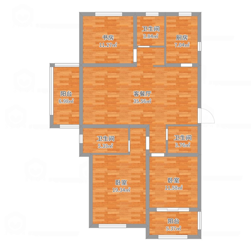 3室2厅2卫九游体育设计_3室2厅2卫九游体育样板房_3室2厅1卫户型图九游体育效果图