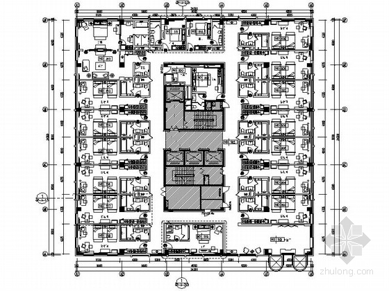 [北京]繁华商贸区大型企业典雅高档办公楼室内九游体育施工图（含效果及实景）