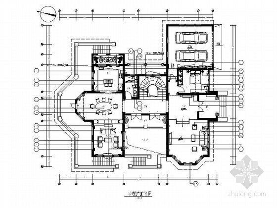 [杭州]某森林公园欧式双层别墅室内装饰竣工图（含效果）