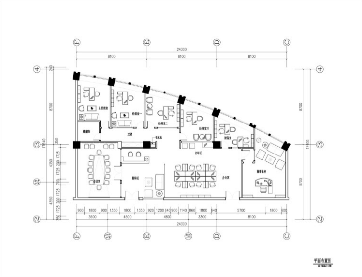 混搭风格办公空间九游体育施工图及效果图（含112张施工图纸）