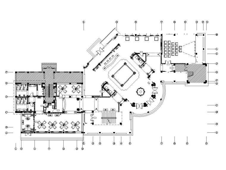 欧式风格大型房地产营销中心室内九游体育施工图（附效果图）