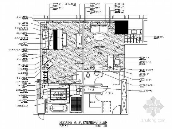 [北京]奢华品牌酒店豪华套房九游体育施工图（含实景）