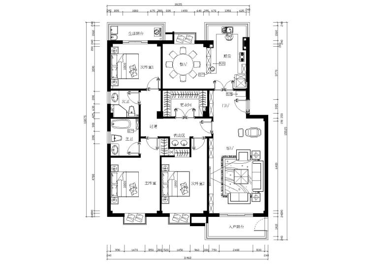 [学生]-毕业设计住宅施工图( 一）+报价表