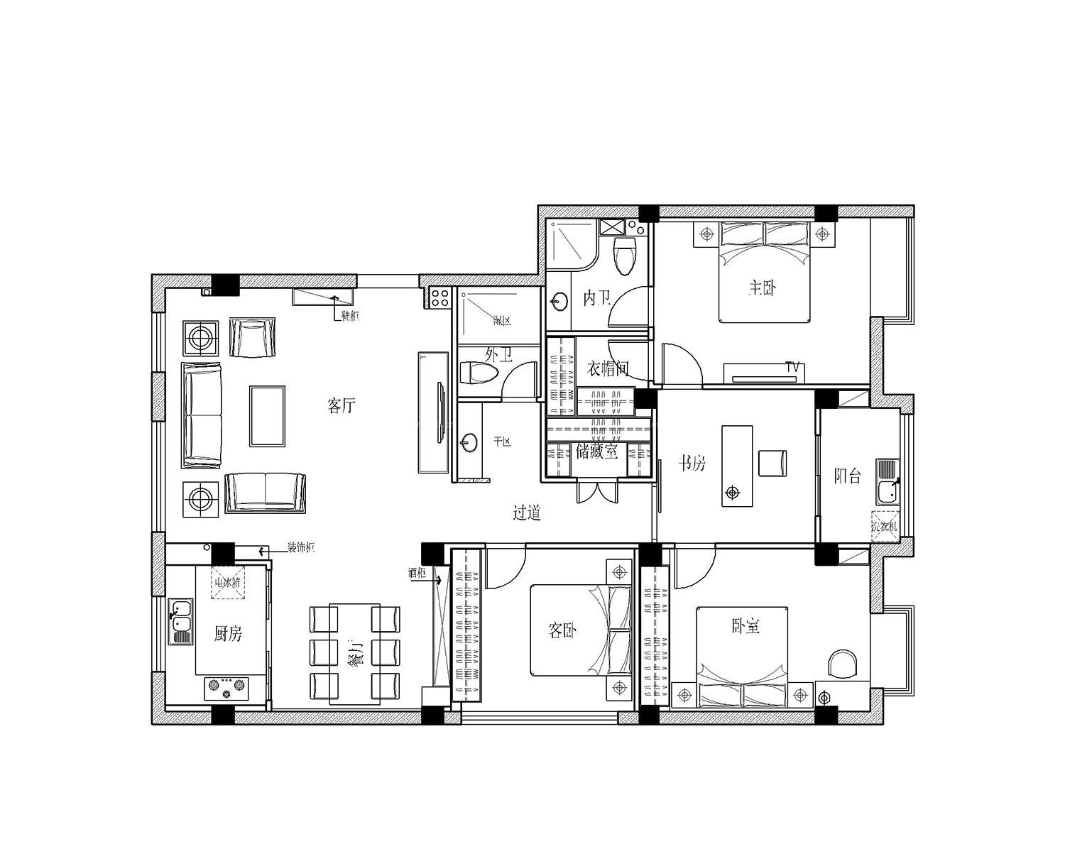 深圳高层住宅平面_住宅精九游体育施工平面布置图_豪华精装住宅图片