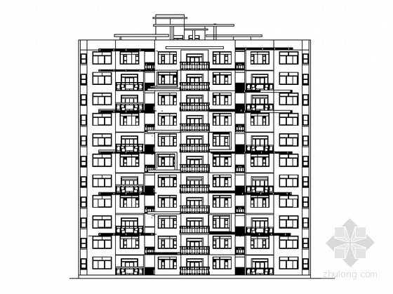 [湖北孝昌]某十七层高层住宅楼建筑施工图（含效果图）