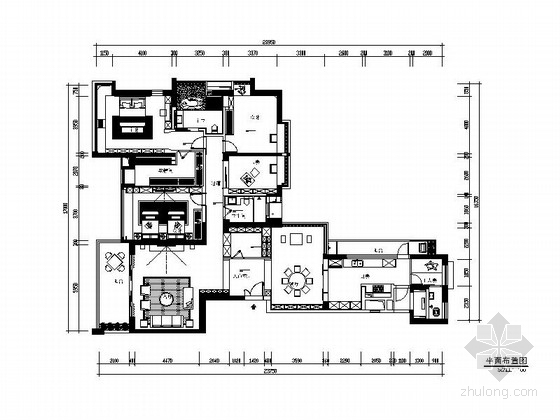 [深圳]高层住宅楼现代风格四居室九游体育施工图（含效果图）