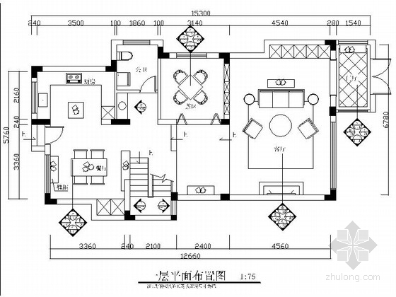 精品清新简约北欧风格两层小别墅室内设计九游体育施工图（含效果）