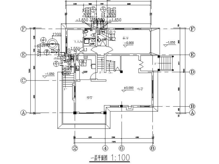 三层独栋别墅建筑给排水施工图