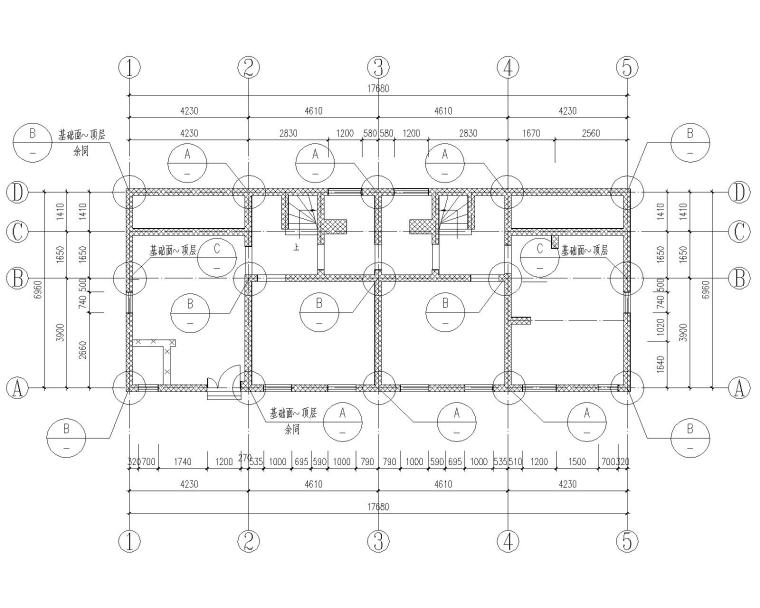 某三层别墅结构加固修缮施工图（CAD）