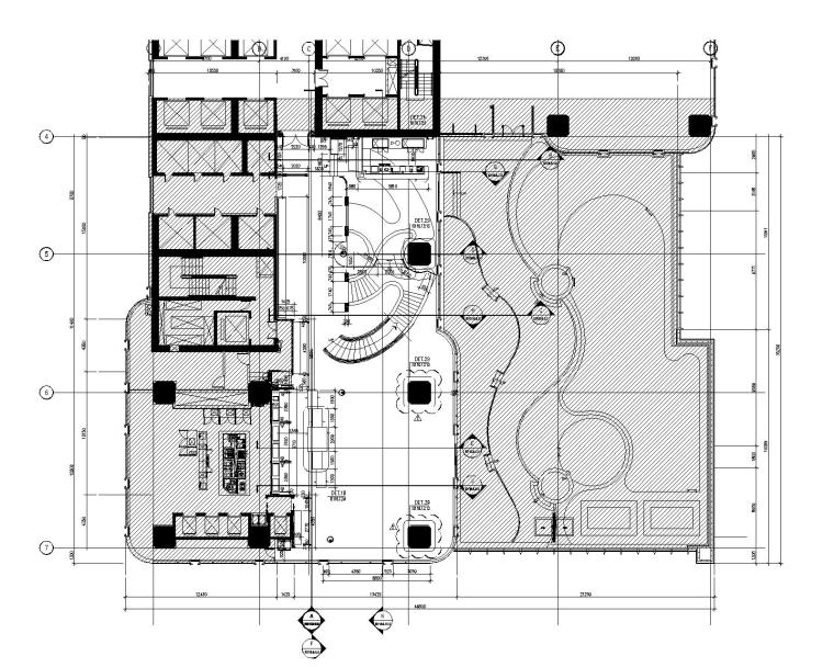 越南时代广场豪华酒店全日制餐厅室内设计施工图+效果图