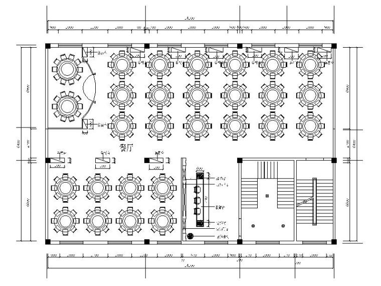 [内蒙古]现代简约酒店餐厅室内设计施工图（含效果图）