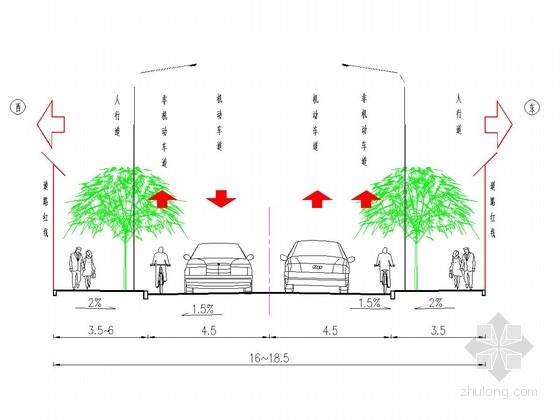 [山东]市政道路基础设施建设施工图设计73张