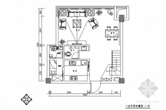 温馨田园风格双层别墅室内九游体育施工图（含实景图）