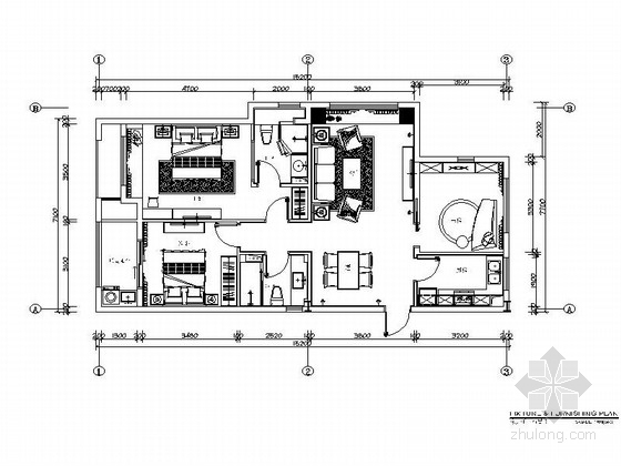 [上海]华丽浪漫主义欧式轻快样板间室内CAD施工图（含效果图及实景图）