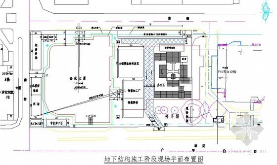 大厦工程施工现场平面布置图（基础、结构、九游体育）