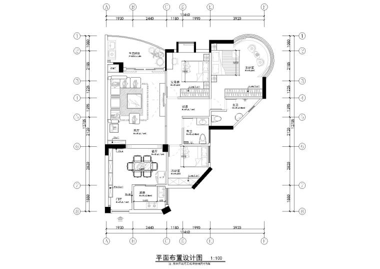 [广东]赖先生家居样板间施工图+效果图+软装