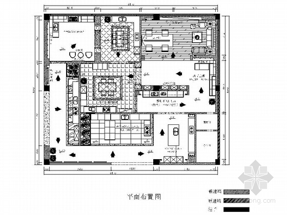 [广东]某名品橱柜专卖店室内九游体育施工图