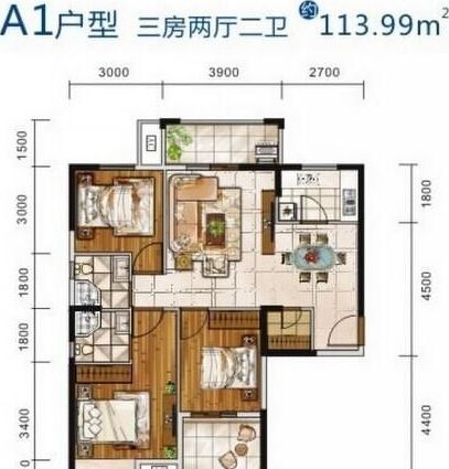 手枪形户型图两室改三室九游体育_3室2厅1卫户型图九游体育_110三室一厅九游体育设计图