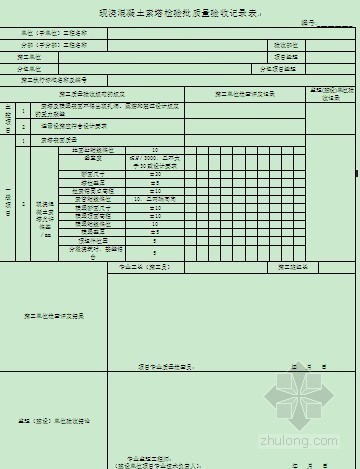 市政桥梁工程检验批质量验收记录表（全套）