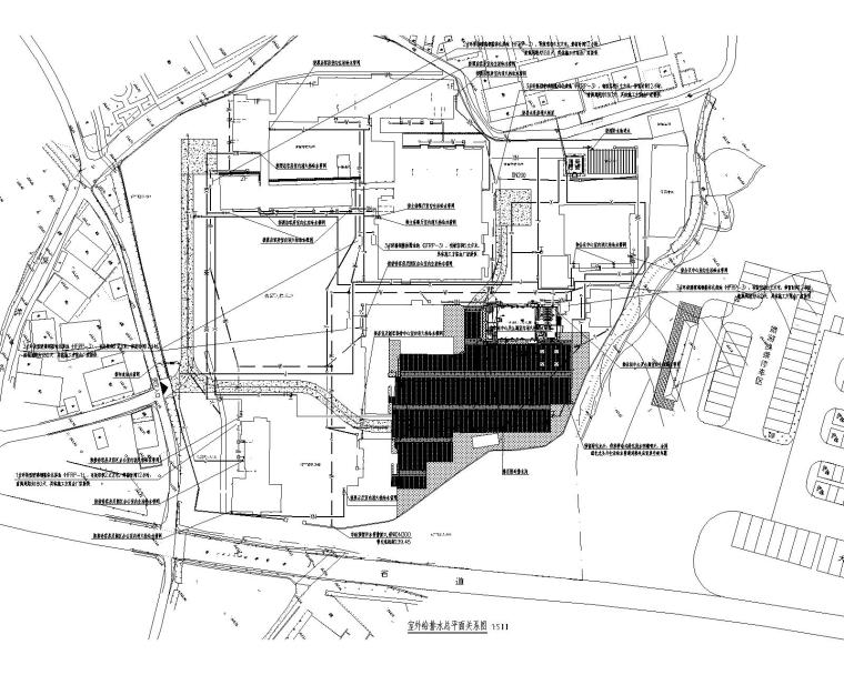 浙江温州矾矿车间改造室外场地给排水施工图