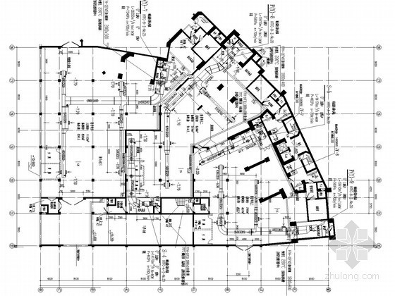 高层商业住宅建筑空调通风及防排烟施工图（VRV变频空调系统 含人防设计）