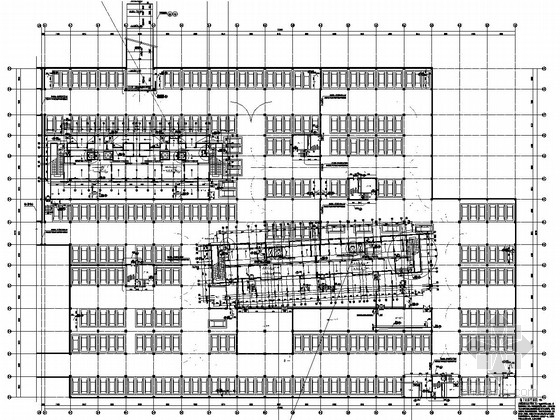 240个停车位框架结构地下车库结构施工图（非人防 含建筑图）