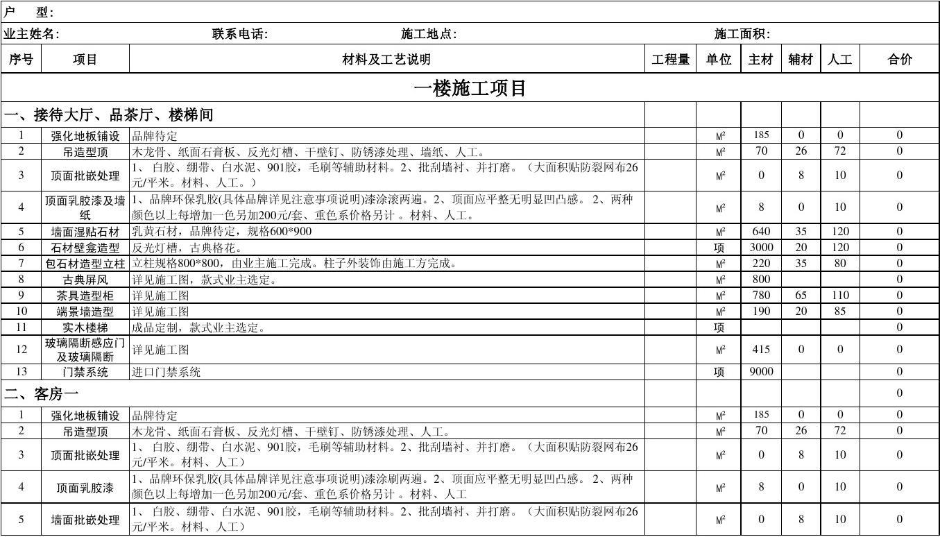 别墅九游体育水电报价单_100平米九游体育水电报价价_佛山九游体育水电报价