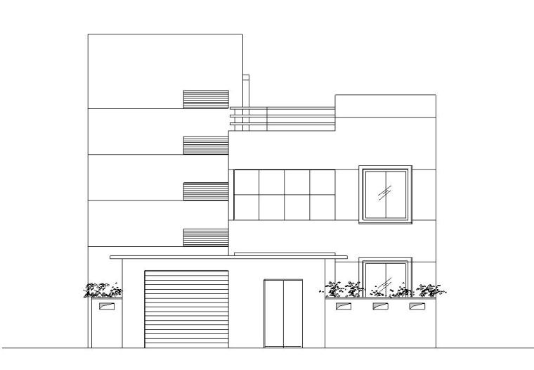 [广东]现代风格砖混结构住宅楼别墅建筑施工图设计