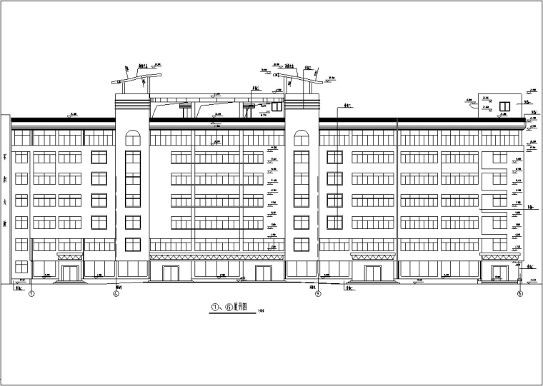 现代多层旅社宾馆酒店建筑设计施工图CAD