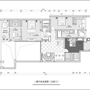 复式楼一楼平面布局九游体育效果图