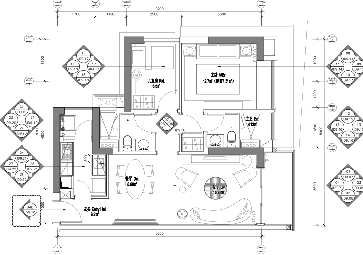 [广东]华润大涌3套样板间室内九游体育施工图+深化软装设计方案+官方摄影