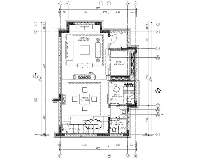 [CCD]嘉裕地产成都四居室别墅样板房室内九游体育施工图+设计方案+效果图（CAD、JPG、PDF）