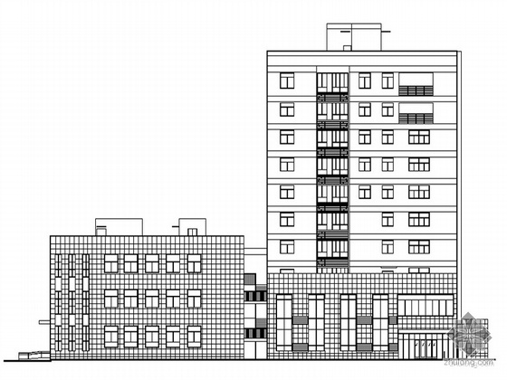 [绣山]某街道社区十层服务中心、菜市场建筑施工套图（满足节能标准）