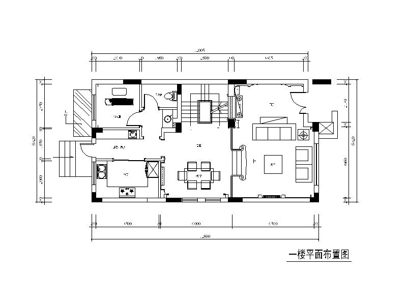 [湖南]欧式风格别墅设计CAD施工图（含效果图）