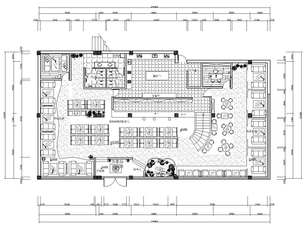 现代极简风格西餐厅九游体育全套CAD施工图（附效果图）