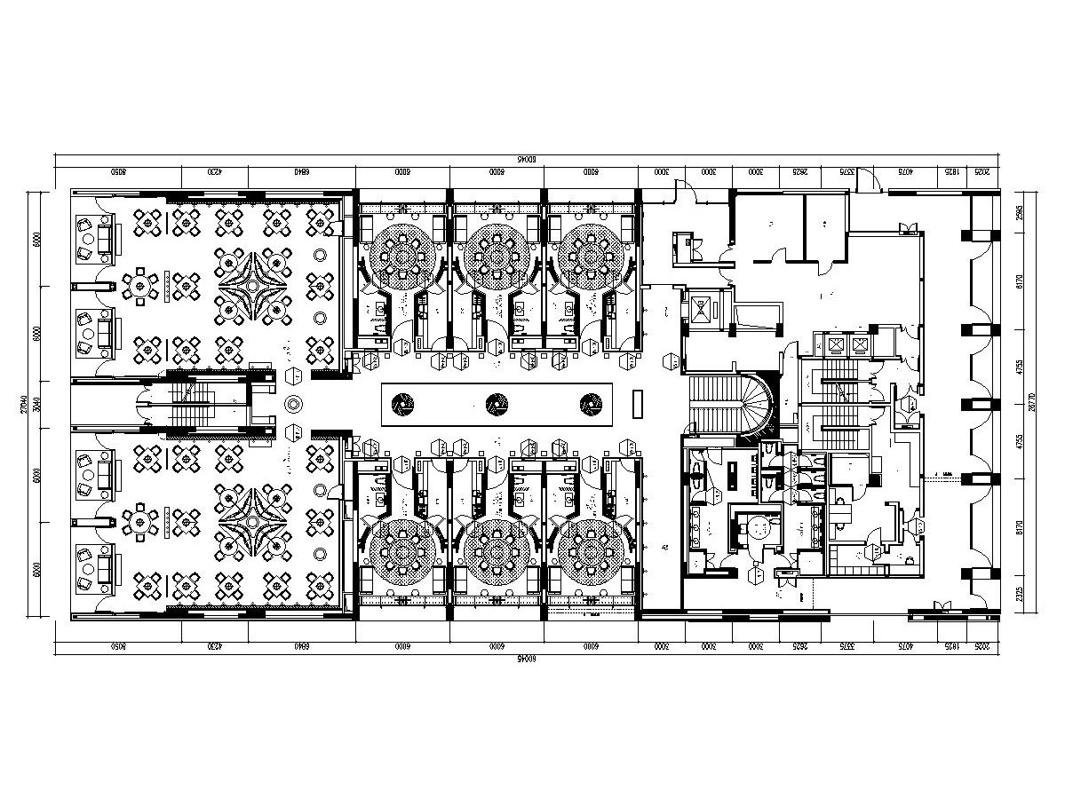 [厦门]大型新中式餐厅九游体育施工图