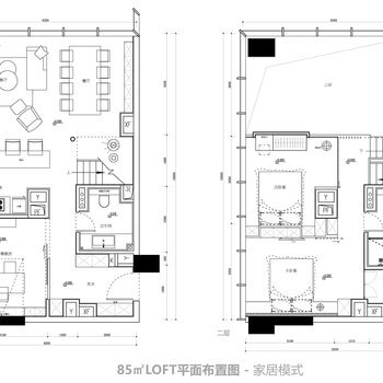 loft公寓户型图_loft公寓九游体育施工图_loft公寓九游体育